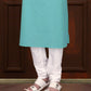 Stunning Sea Blue Color Linen Cotton Kurta In USA