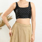 Pretty Black Color Butti Work Ready To Wear Soft Slub Blouse For Women
