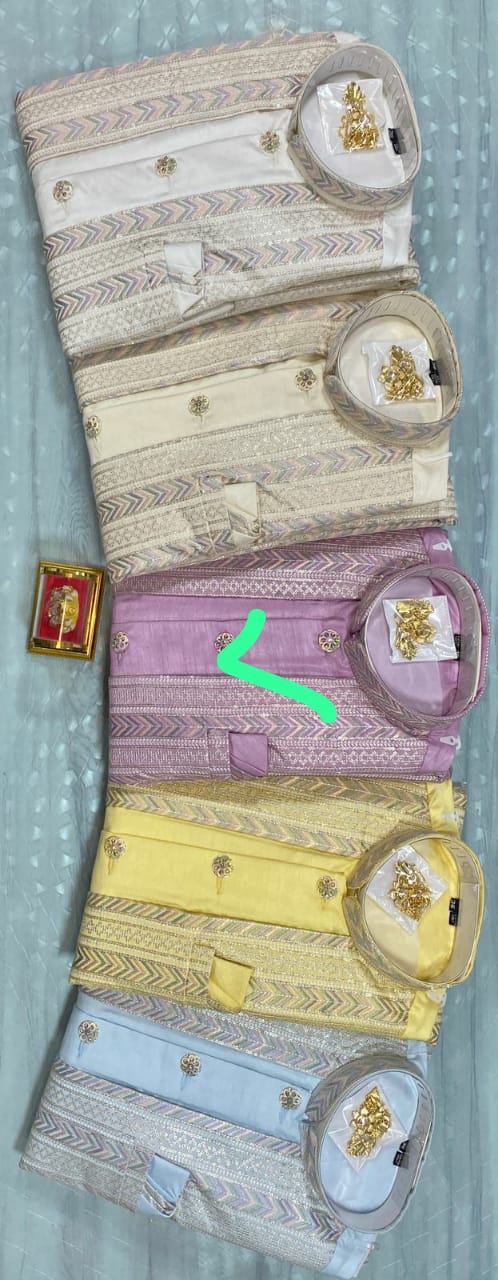 Amazing Purple Color Embroidery And Sequins Work Sherwani Suits For Men