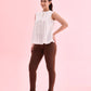 Brown Colored Stretchable Rayon Elastane Leggings Near Me