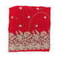 Wonderful Red Color Crush Georgette Embroidered Work Fancy Saree - PREMIUM QUALITY Near Me