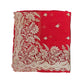 Wonderful Red Color Crush Georgette Embroidered Work Fancy Saree - PREMIUM QUALITY