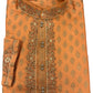 Wonderful Orange Color Raw Silk Designer Men's Kurta With Stone And Embroidery Work Near Me