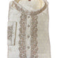 Charming Cream Color Jacquard Designer Men's Kurta With Stone And Embroidery Work Near Me