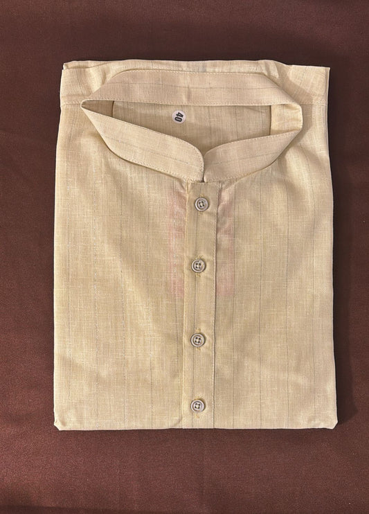 Beautiful Bottle Green Color Cotton Men's Kurta With Pajama Pant