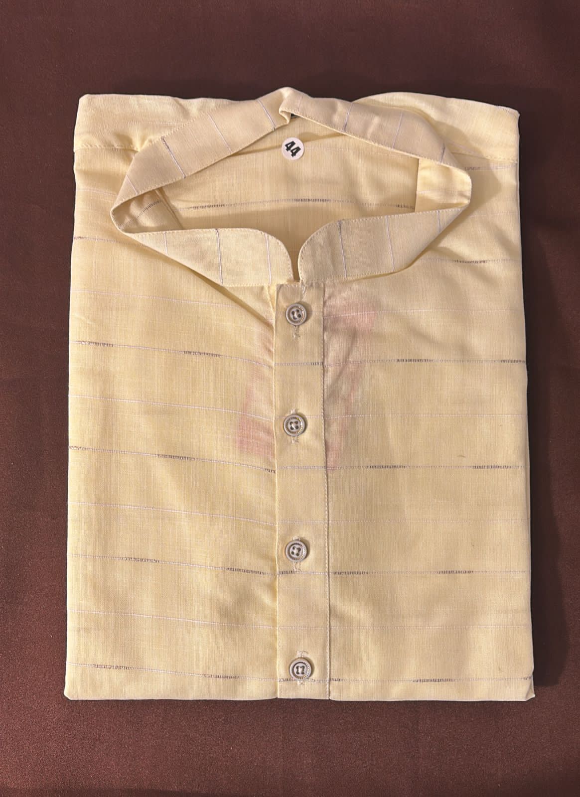 Elegant Light Yellow Color Men's Kurta With Pajama Pant
