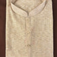 Alluring Light Tan Color Cotton Kurta With Pajama Pant