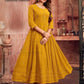 Elegant Mustard Yellow Color Anarkali Gown For Women