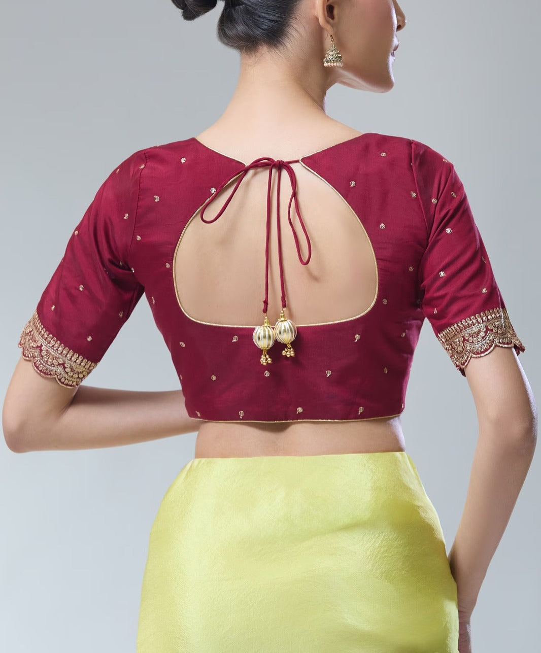 Silk Blend With Zari Work Readymade Blouse Near Me