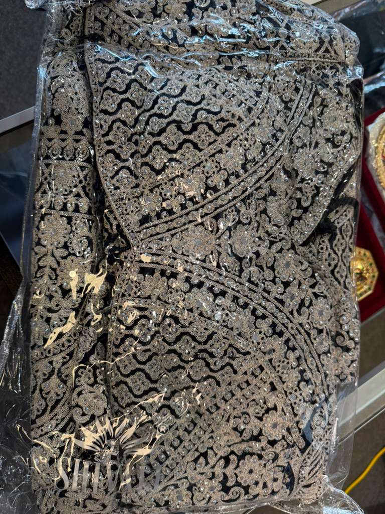 Charming Black Color Net With Embroidery Work Lehenga Choli For Women