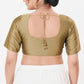Copper Color Taffeta Silk With Round Neck Readymade Blouse Near Me