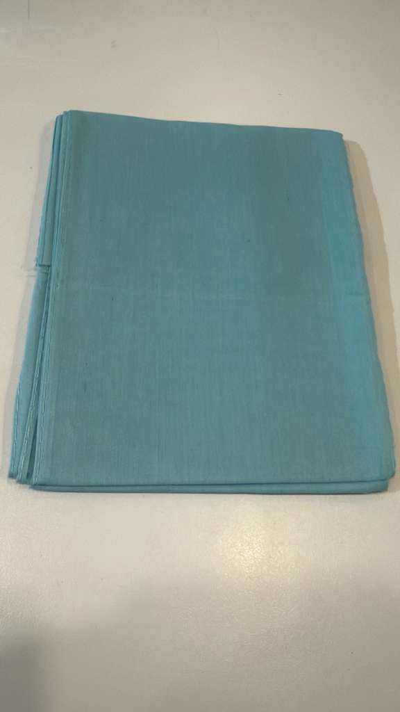 Wonderful Sky Blue Color Cotton Saree Falls