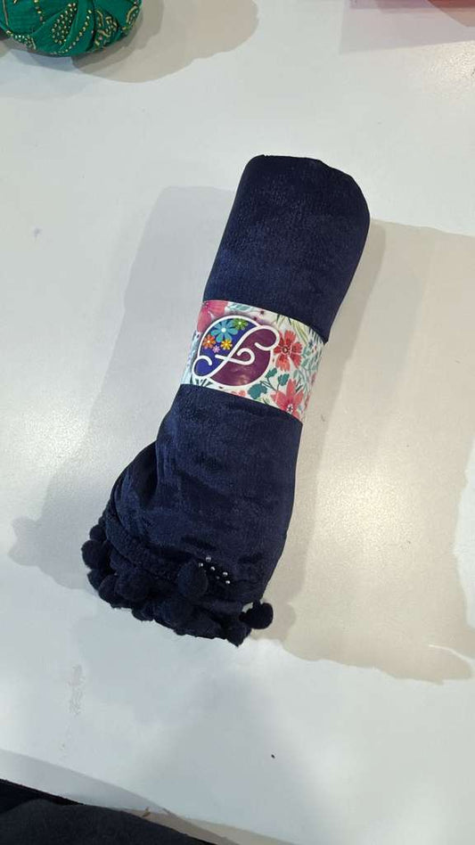 Amazing Navy Blue Colored Shimmer Dupatta For Women