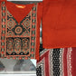 Captivating Red Color Cotton With Printed Work Salwar Suits With Dupatta