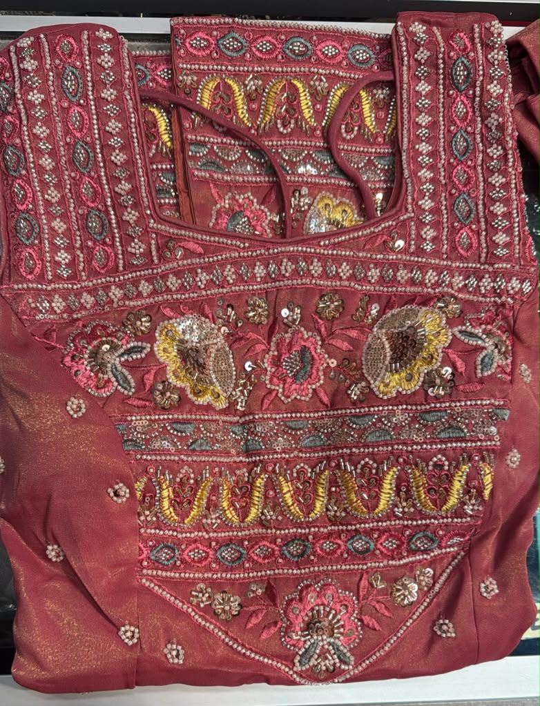 Attractive Rani Pink Color Silk With Embroidery Work Sharara Suits With Dupatta For Women