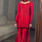 Stunning Red Color Rangoli Silk And Palazzo Suit Embroidery Work And Matching Dupatta For Women