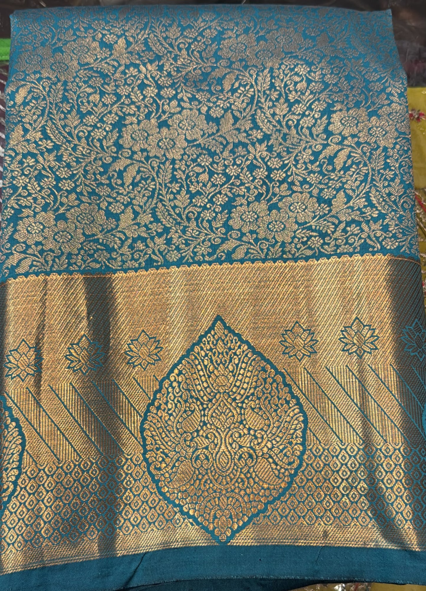 Amazing Dark Sea Blue Color Banarasi Silk Saree With Rich Zari Weaving For Women