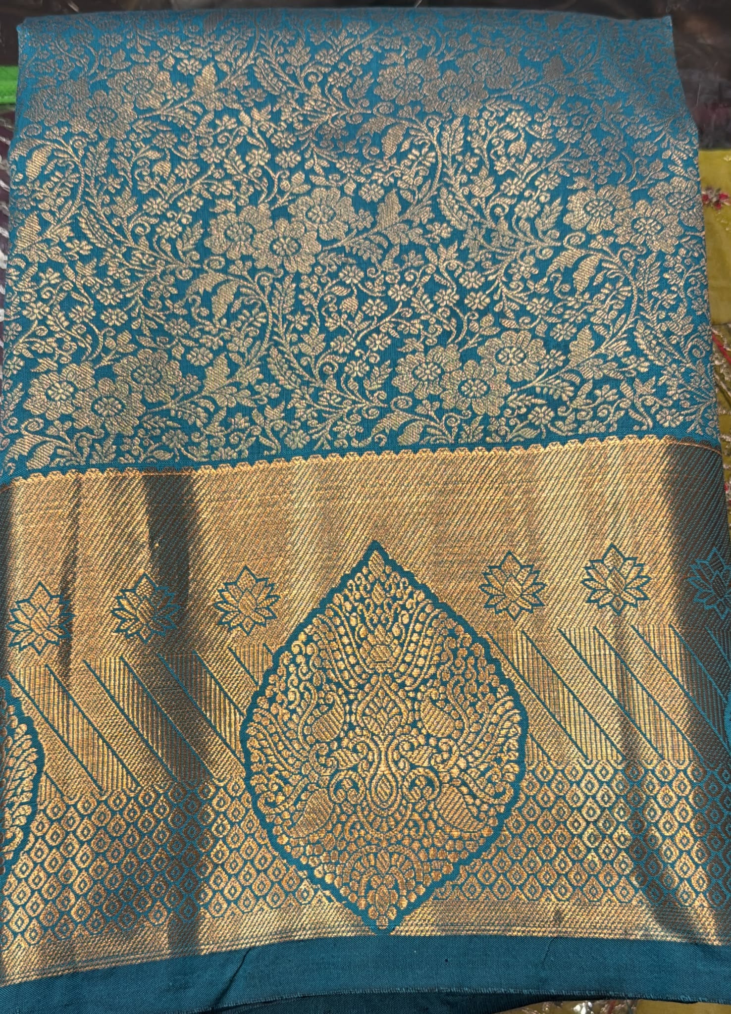 Amazing Dark Sea Blue Color Banarasi Silk Saree With Rich Zari Weaving For Women