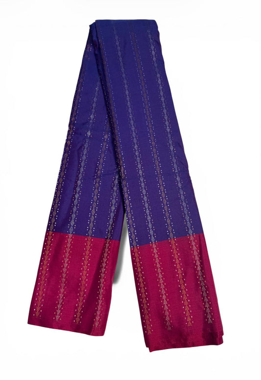 Appealing Purple With Pink Color Border Art Silk Saree For Women