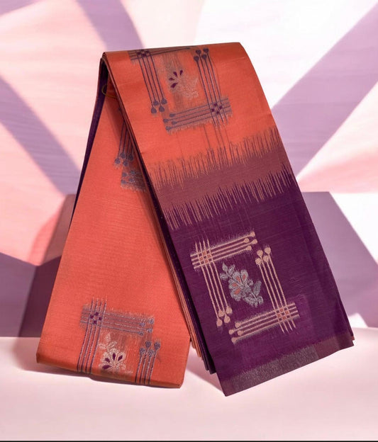 Fantabulous Orange Color Art Silk Saree With Zari Work For Women