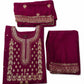 Wonderful Magenta Color Silk Salwar Suit With Embroidery Work Near Me