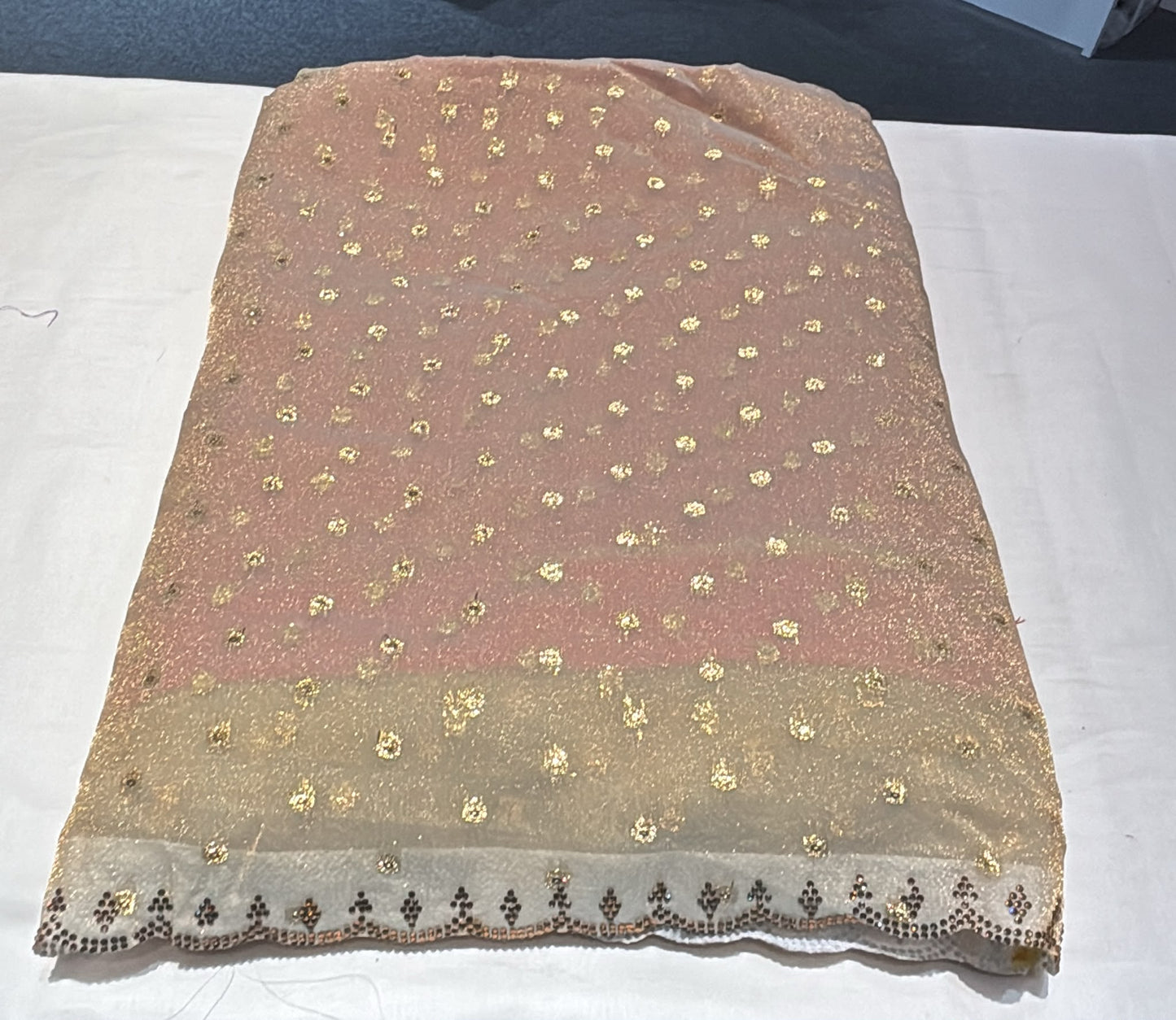 Beautiful Ivory Color Space Silk With Zari And Stone Work Saree For Women
