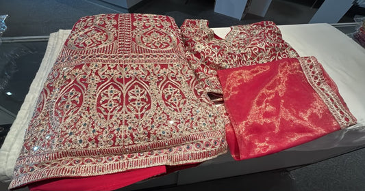 Fantastic Pink Color Silk With Embroidery And Mirror Work Lehenga For Women