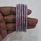  Lavender Color Checked Design Glass Bangles For Women Near Me