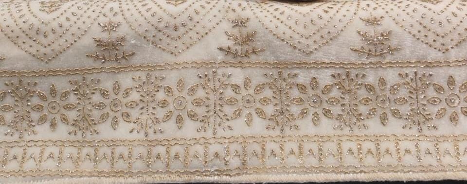 Beautiful Cream Color Fancy Dupatta Near Me
