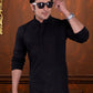 Gorgeous Black Color Linen Cotton Fancy Kurta Suits Near Me