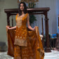 Mustard Yellow Color Faux Georgette Sequins For Women Near Me 