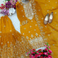Pretty Mustard Yellow Color Faux Georgette With Heavy Embroidery Work Sharara Suit For Women
