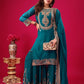 Beautiful Georgette Sharara Suit With Heavy  For Women In USA