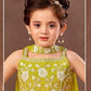 Parrot Green Color Embroidery Work Choli Sets For Girls In USA