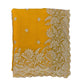 Charming Yellow Color Crush Georgette Embroidered Work Fancy Saree - PREMIUM QUALITY