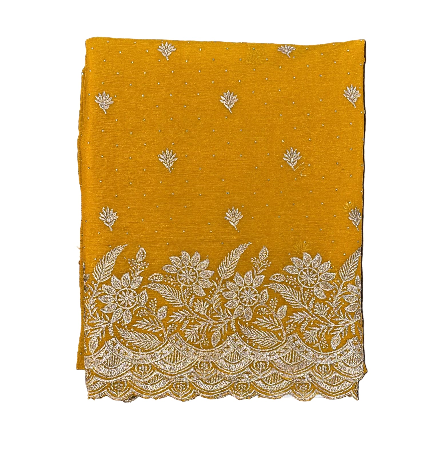 Charming Yellow Color Crush Georgette Embroidered Work Fancy Saree  Near Me