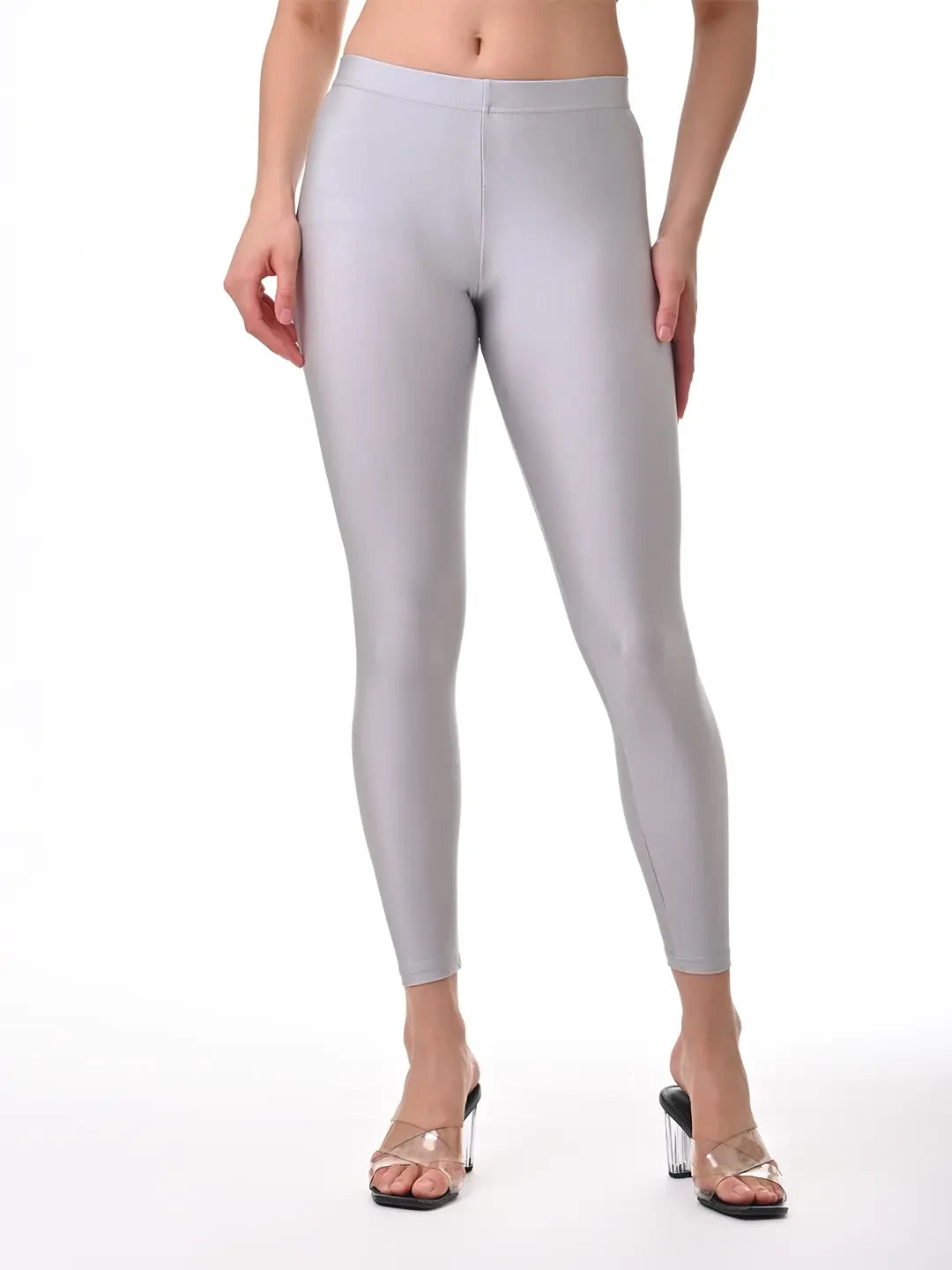 Attractive Silver Color Designer Shimmer Churidar Leggings In Near Me