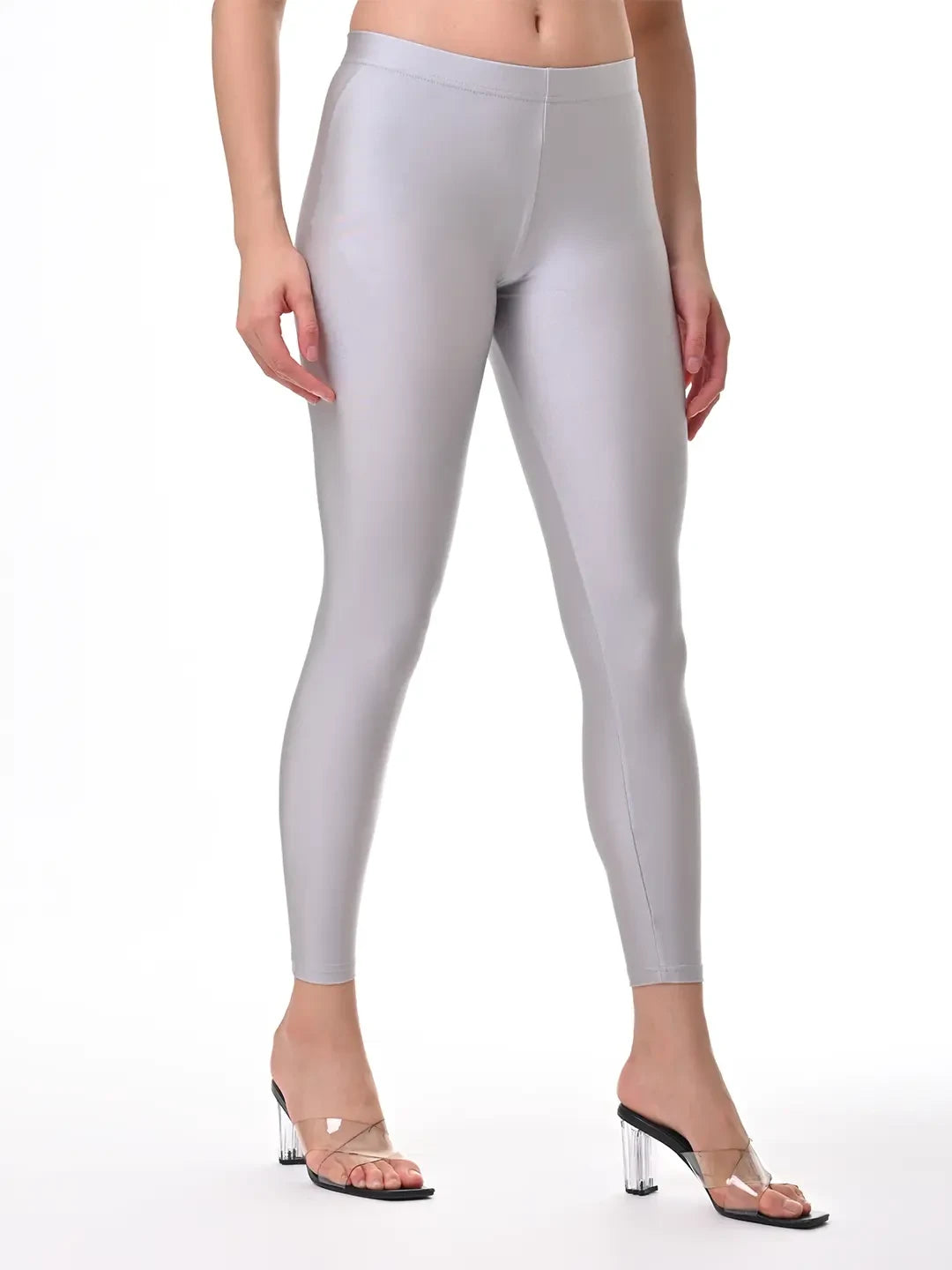 Jo's Nighty Twin Birds Churidar Leggings Attractive Silver