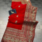 Attractive Red Color Designer Party Wear Georgette Embroidery Work Sequins Saree For Women In Chandler