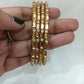 Lovely Gold Color Glass Bangles with Gleaming Stones Near Me