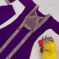 Violet Color Embroidery Lace Kurti With Palazzo Suits For Women In Buckeye