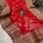 Attractive Red Color Designer Party Wear Georgette Embroidery Work Sequins Saree For Women In Tucson
