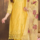 Beautiful Yellow Color Chanderi Salwar Suits With Fancy Dupatta For Women