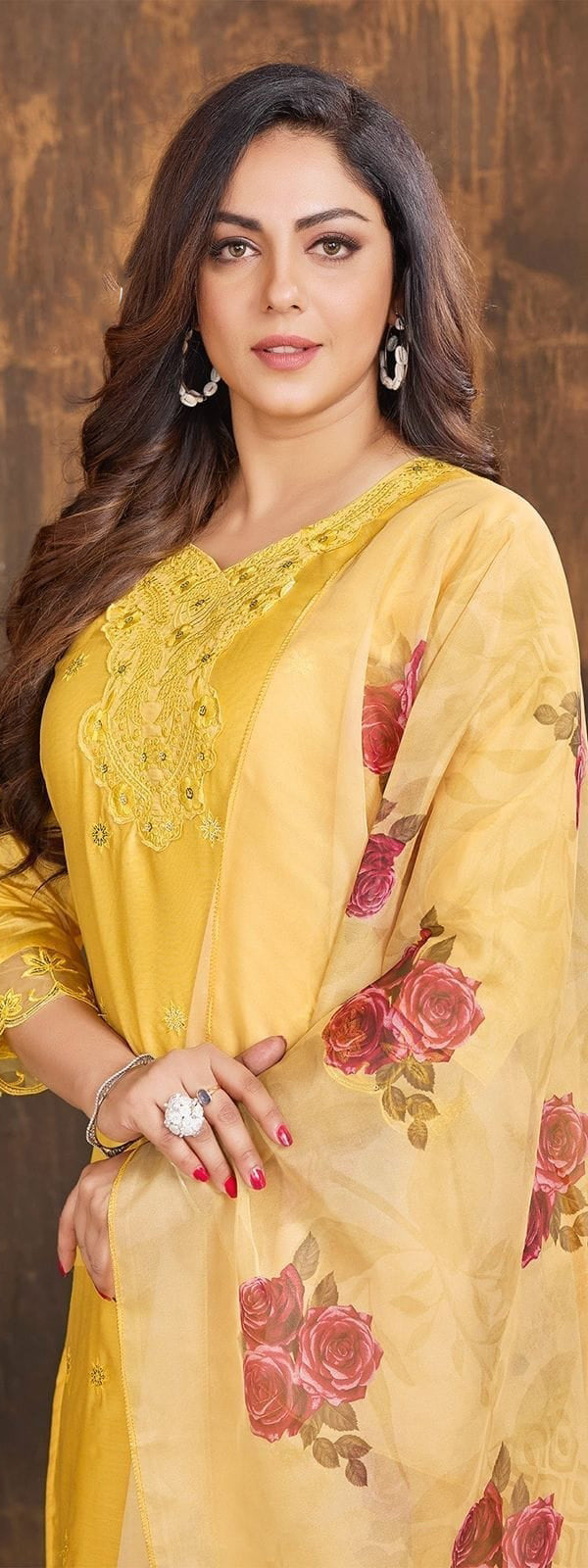 Beautiful Yellow Color Chanderi Salwar Suits Near Me