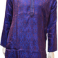 Elegant Blue Color Embroidery Work Kurta With Slub Silk Pajama Pant