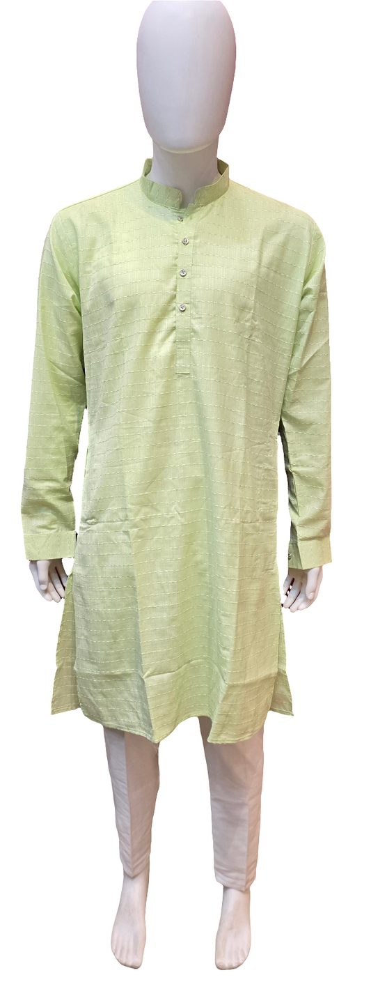 Stunning Green Color Designer Men's Kurta With Pajama Pant