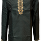 Wonderful Green Color Pure Zardozi Embroidered handwork Kurta With Pajama For Men