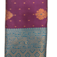 Gorgeous Purple and Teal Blue Art Silk Saree Included Blouse With Gold Zari Work