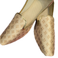 Alluring Gold Color Punjabi Jutti And Mojari Shoes For Men