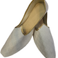 Graceful White Color Flats Designed Mojaris for Men